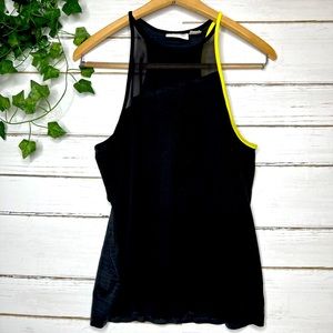 Reebok Activchill Tank Black Green Workout Top M